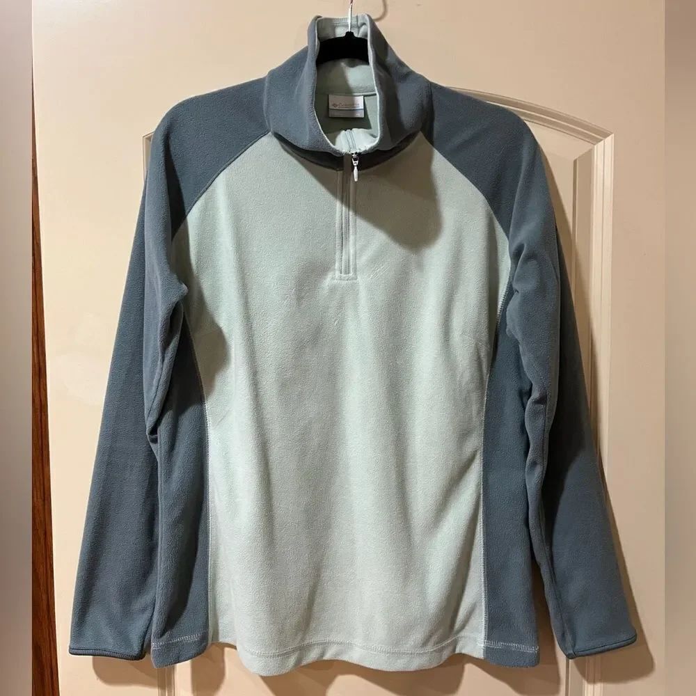 COLUMBIA Long Sleeve Fleece Pullover Seafoam Green Women’s Size XL